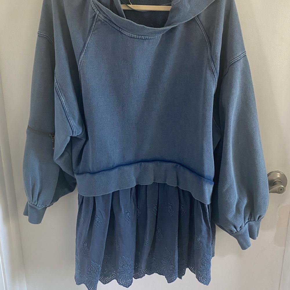 Free people distressed hoodie
